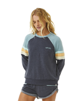 The Rip Curl Womens Surf Revival Raglan Sweatshirt in Dark Navy