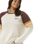 The Rip Curl Womens Surf Revival Raglan Sweatshirt in Oatmeal Marle