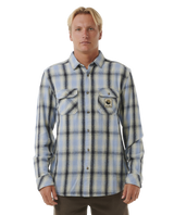 The Rip Curl Mens SWC Flannel Shirt in Sparky Blue