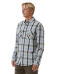 The Rip Curl Mens SWC Flannel Shirt in Sparky Blue