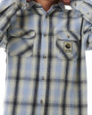 The Rip Curl Mens SWC Flannel Shirt in Sparky Blue