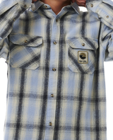 The Rip Curl Mens SWC Flannel Shirt in Sparky Blue