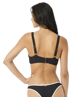 The Rip Curl Womens Premium Surf E Bralette Bikini Top in Black