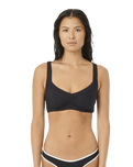 The Rip Curl Womens Premium Surf E Bralette Bikini Top in Black