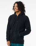 The Rip Curl Mens Searchers Zip Thru Hoodie in Black