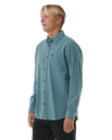 The Rip Curl Mens Classic Surf Washed Shirt in Bluestone