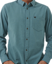 The Rip Curl Mens Classic Surf Washed Shirt in Bluestone