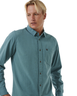 The Rip Curl Mens Classic Surf Washed Shirt in Bluestone