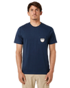 The Rip Curl Mens Badge T-Shirt in Dark Navy