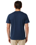 The Rip Curl Mens Badge T-Shirt in Dark Navy