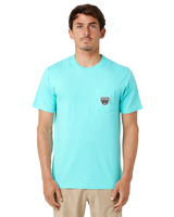 The Rip Curl Mens Badge T-Shirt in Aqua