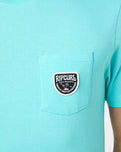 The Rip Curl Mens Badge T-Shirt in Aqua