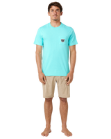 The Rip Curl Mens Badge T-Shirt in Aqua