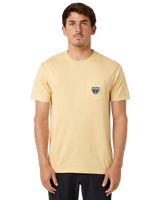 The Rip Curl Mens Badge T-Shirt in Washed Yellow