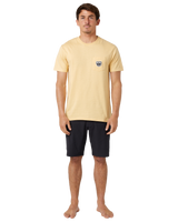 The Rip Curl Mens Badge T-Shirt in Washed Yellow