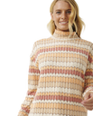 The Rip Curl Womens Cosy Crew Fleece Top in Multi