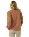 The Rip Curl Womens Glow Relaxed Sweatshirt in Light Brown