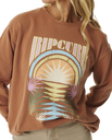 The Rip Curl Womens Glow Relaxed Sweatshirt in Light Brown