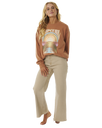 The Rip Curl Womens Glow Relaxed Sweatshirt in Light Brown