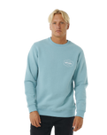 The Rip Curl Mens Stapler Sweatshirt in Dusty Blue