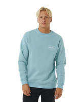 The Rip Curl Mens Stapler Sweatshirt in Dusty Blue