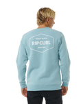 The Rip Curl Mens Stapler Sweatshirt in Dusty Blue