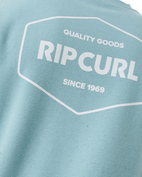 The Rip Curl Mens Stapler Sweatshirt in Dusty Blue