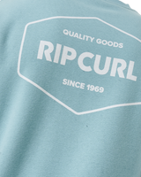 The Rip Curl Mens Stapler Sweatshirt in Dusty Blue