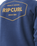 The Rip Curl Mens Stapler Sweatshirt in Washed Navy