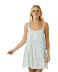 The Rip Curl Womens Sun Chaser Cover Up Dress in Blue & White