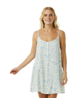 The Rip Curl Womens Sun Chaser Cover Up Dress in Blue & White