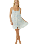 The Rip Curl Womens Sun Chaser Cover Up Dress in Blue & White