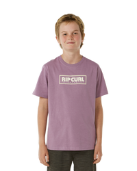 The Rip Curl Boys Boys Big Mumma Icon T-Shirt in Dusty Purple