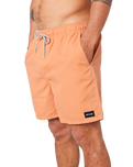 The Rip Curl Mens Easy Living Volley Shorts in Clay