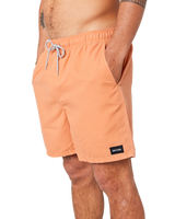 The Rip Curl Mens Easy Living Volley Shorts in Clay