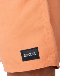 The Rip Curl Mens Easy Living Volley Shorts in Clay