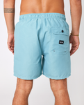 The Rip Curl Mens Easy Living Volley Shorts in Dusty Blue