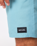 The Rip Curl Mens Easy Living Volley Shorts in Dusty Blue