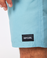 The Rip Curl Mens Easy Living Volley Shorts in Dusty Blue