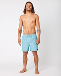 The Rip Curl Mens Easy Living Volley Shorts in Dusty Blue