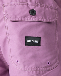 The Rip Curl Mens Easy Living Volley Shorts in Dusty Purple