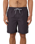 The Rip Curl Mens Easy Living Volley Shorts in Black