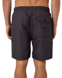 The Rip Curl Mens Easy Living Volley Shorts in Black