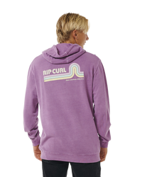 The Rip Curl Mens Surf Revival Hoodie in Dusty Purple