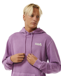 The Rip Curl Mens Surf Revival Hoodie in Dusty Purple