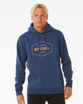 The Rip Curl Mens Stapler Hoodie in Washed Navy