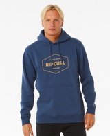 The Rip Curl Mens Stapler Hoodie in Washed Navy