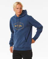 The Rip Curl Mens Stapler Hoodie in Washed Navy