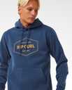 The Rip Curl Mens Stapler Hoodie in Washed Navy