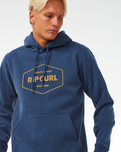 The Rip Curl Mens Stapler Hoodie in Washed Navy